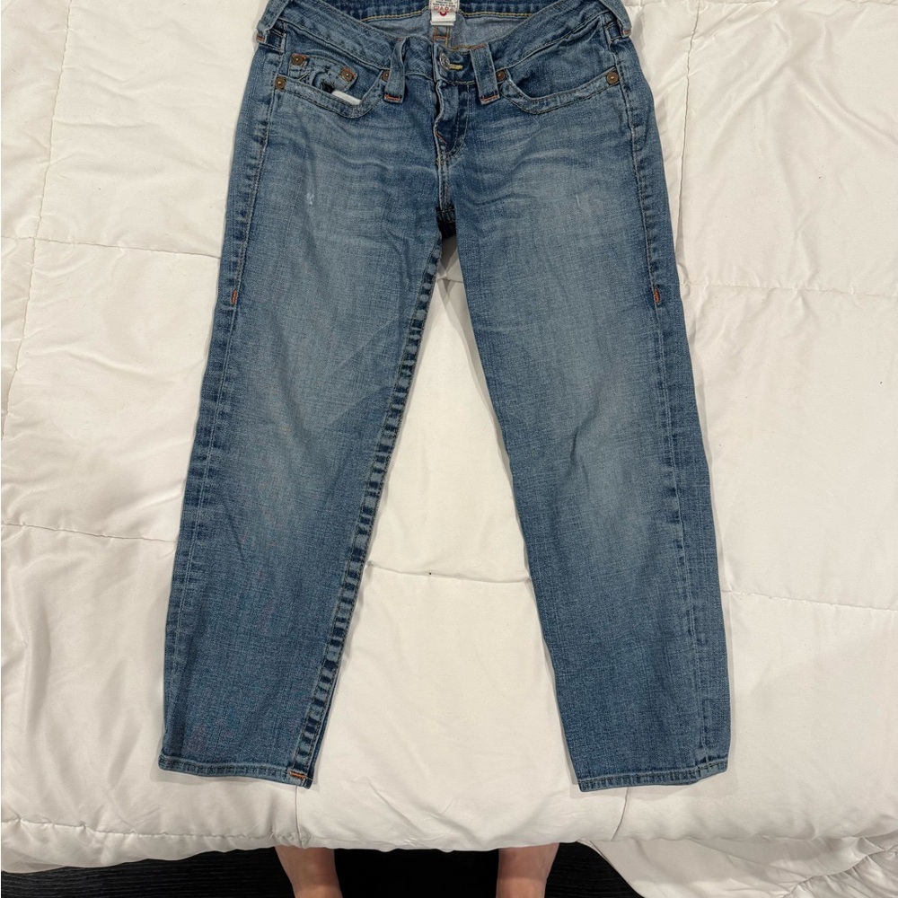 True Religion Light Blue Short Jeans